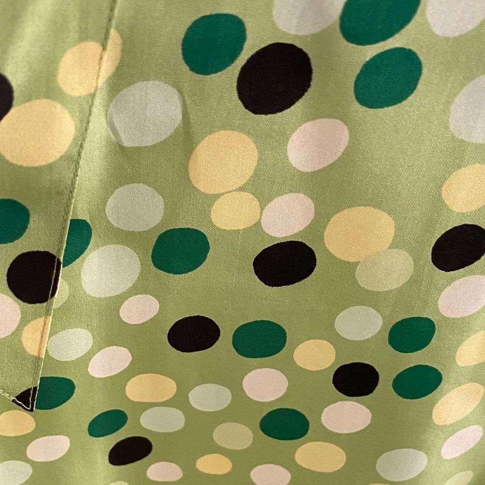 Allison Taylor Lime Green Polka Dot Blouse - Picture 4 of 8